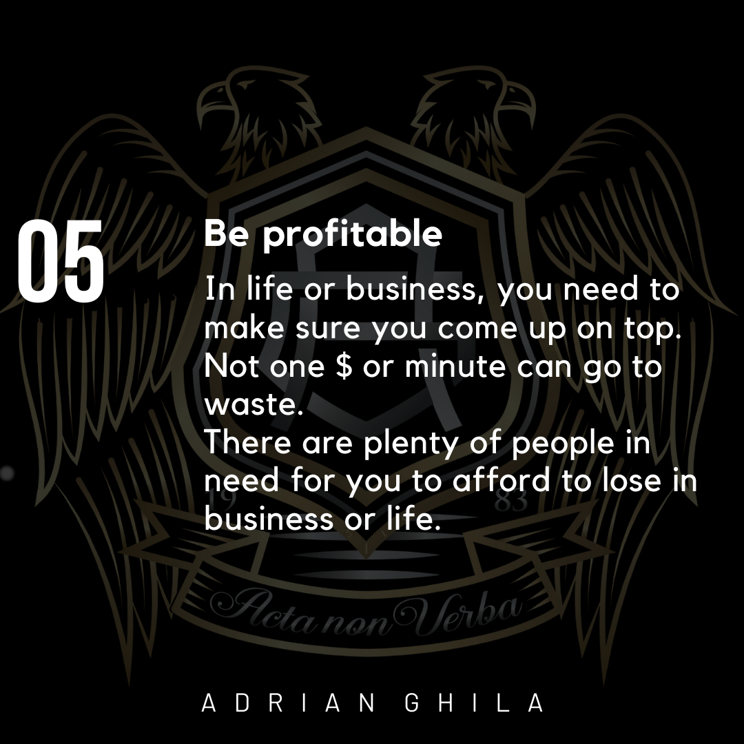 Adrian Ghila Be Profitable in Business