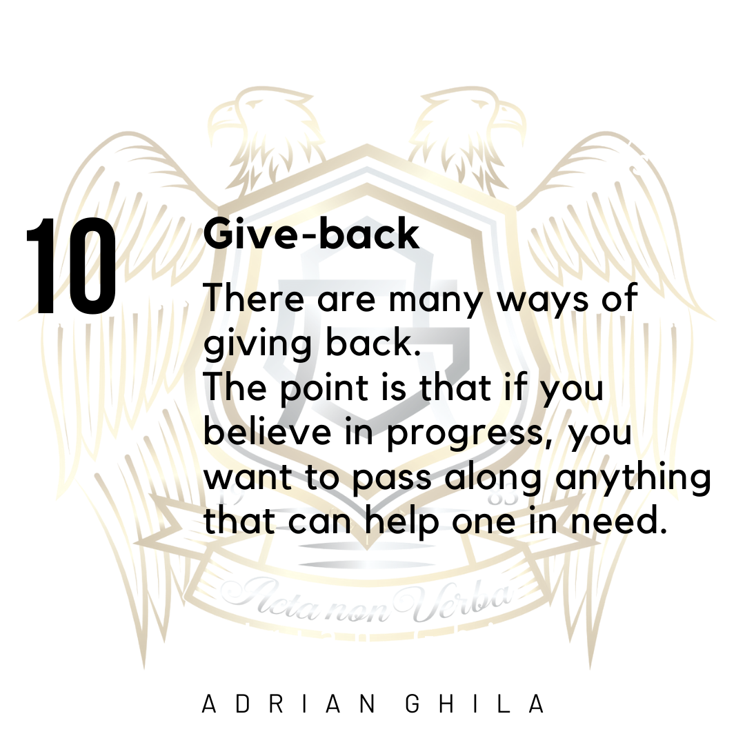 Adrian Ghila Give Back